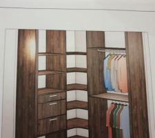 Voici notre dressing par Cuisinella on adore!! Livraison et pose en juin!