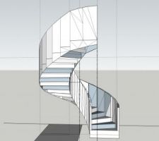 Vue 3D escalier