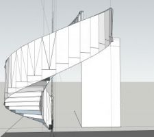 Vue 3D escalier