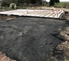 Accès chantier terminé avec un peu de retard avec la société Reflexeau