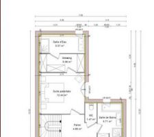 Plan de l'étage avant réduction de la surface