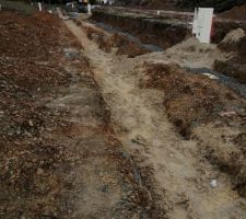 Rebouchage des tranch&eacute;es, &eacute;tape  suivante passage d Enedis pour le branchement dans la semaine