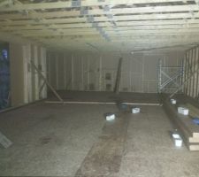 Mur Ossature bois vue de l'interieur