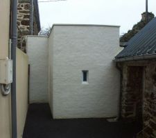 Enduits et couvrement des murs de l'annexe.