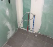 Arrivée d eau et attente évacuation bain étage