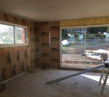 Réunion de chantier avant placo
Espace cuisine