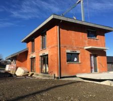R&eacute;union de chantier avant placo
Vue ext&eacute;rieure face sud-est
D&eacute;p&ocirc;t mat&eacute;riel