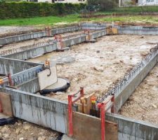 Coffrage d'assemblage des longrines