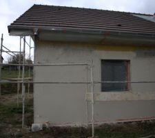 Côté EST en cours d'enduction