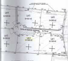 Plan du lotissement, lot concern&eacute; : le N&deg;2