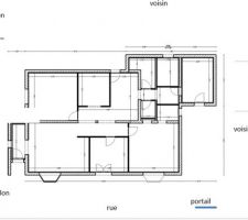 Plan avec entree, rue, voisin
