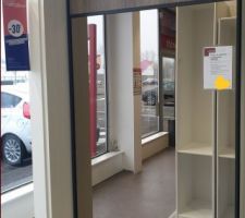 Placard entr&eacute;e.  Modele union coulissante chez Lapeyre.-30% pdt les soldes. Je suis ravie du style