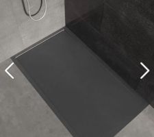 Receveur 200x100 noir Cosmo extra plat