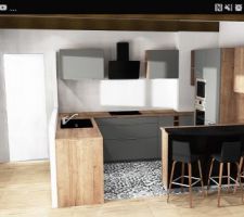 L'angle ou doit se trouver la cuisine