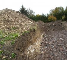 D&eacute;but de l'acc&egrave;s chantier 7mx3m.