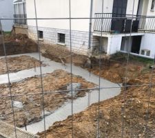 Coulage des fondations début novembre