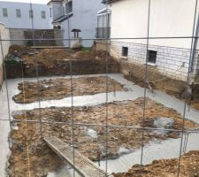 Coulage des fondations début novembre
