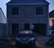 Charpente (fermette americaine) et pose tuile mi-d&eacute;cembre