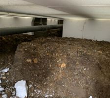 Vue de notre vide sanitaire  !