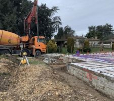 Préparation du coulage de la dalle!