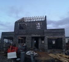Charpente en construction
