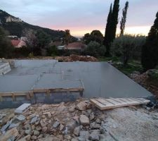 La dalle est coulée