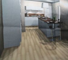 Petit plan de la future cuisine