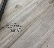 Carrelage choisi pour la pi&egrave;ce de vie