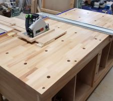 Vue sur les 2 guides longitudinale et transversale