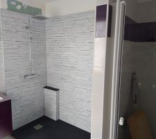 On a enlevé la baignoire pour faire une grande douche