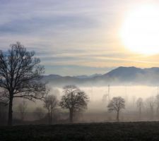 La vue de notre domicile actuel, un matin de fin décembre