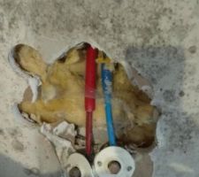 Fuite au mur placo qui a moisi