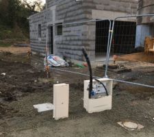 Arrivée de la logette sur le terrain