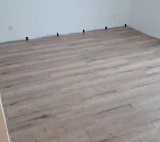 Dernière ligne droite...parquet faience cuisine escalier peinture...