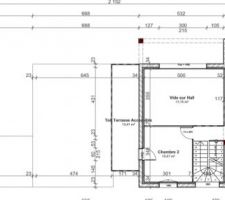 Voici le plan de la maison, que nous avons modifié plusieurs fois.