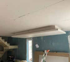 Coffre spots avec faux plafond suspendu