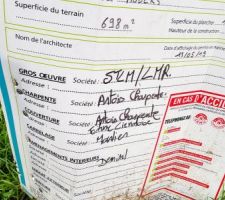 Liste actuel des intervenants pour notre construction