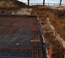 Ferraillage sur film polyane