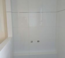 Douche à l'italienne - faïence non axée