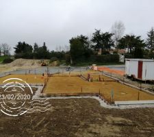 Dernières préparations avant coulage de dalle
