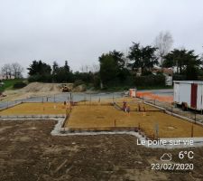 Dernières préparations avant coulage de dalle