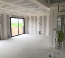 Pr&ecirc;te &agrave; peindre : pi&egrave;ce de vie