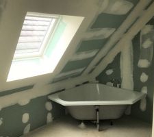 Pr&ecirc;te &agrave; peindre : salle de bains &eacute;tage