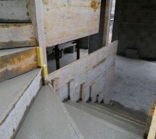 Escalier béton : coulage