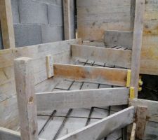 Escalier béton : coulage