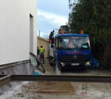 Coulage dalle béton teinté dans la masse