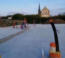 Dalle en cours de séchage