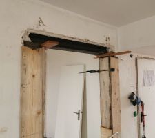 Ouverture : 
Béton coulé, pose du HEA