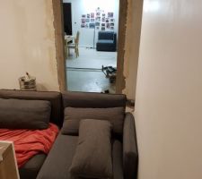 Ouverture : 
Perspective entre la salle de jeux et le nouveau grand salon
 (10/11m)