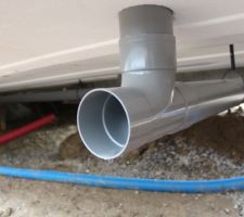 Assainissement, évacuation des eaux usées en PVC D100